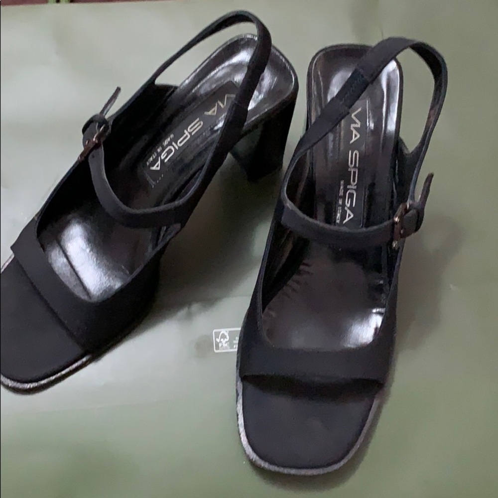 VIA SPIGA Lucia Black Shoes Made in ITALY